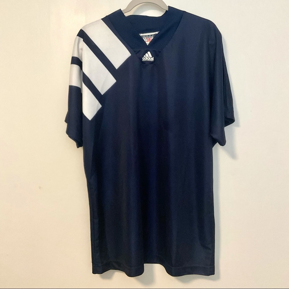 Vintage 90’s ADIDAS EQUIPMENT NAVY FOOTBALL SHIRT JERSEY